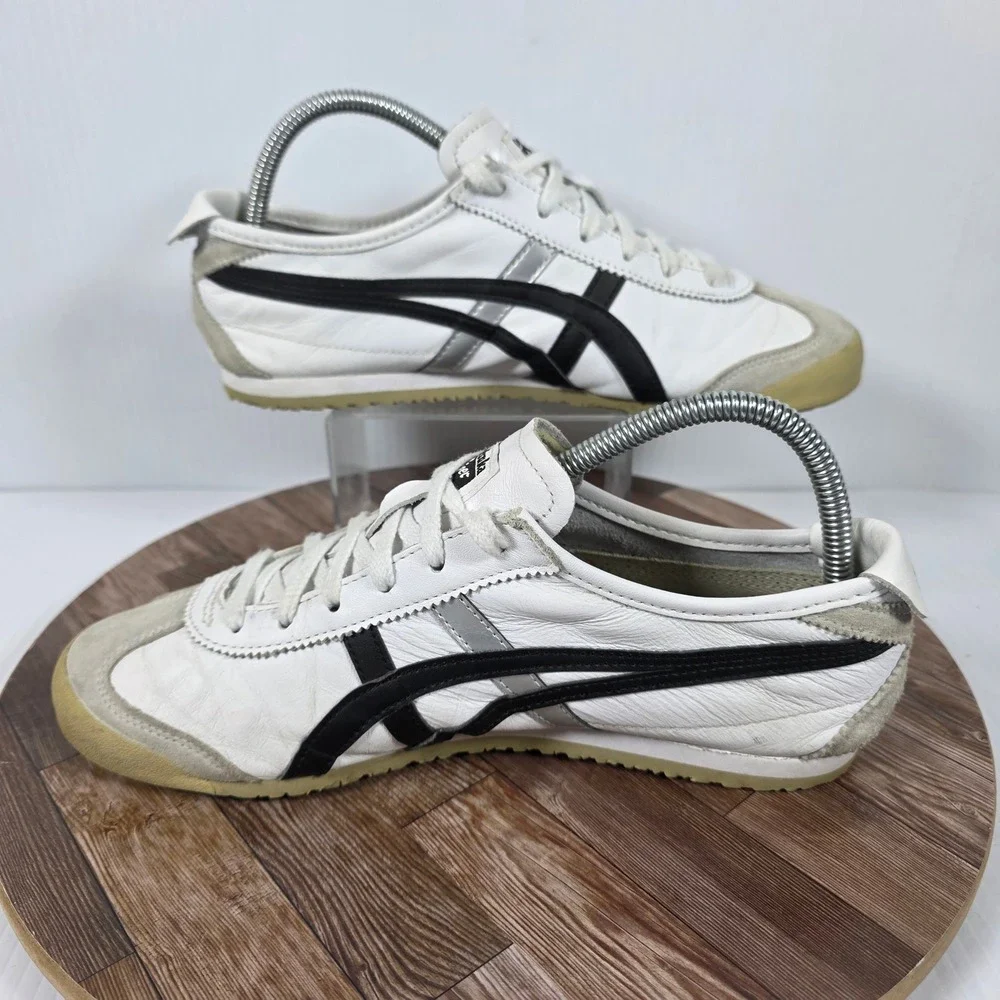 Onitsuka Tiger Mexico 66 Sneakers Mens Size 7 White Black Silver DL408